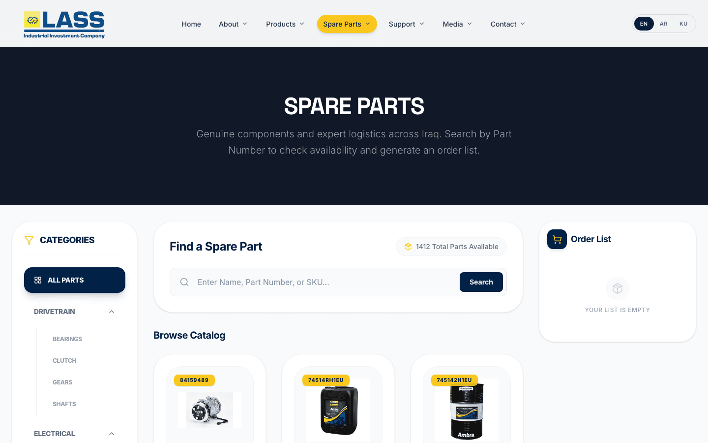 Spare parts catalog — lass.iq